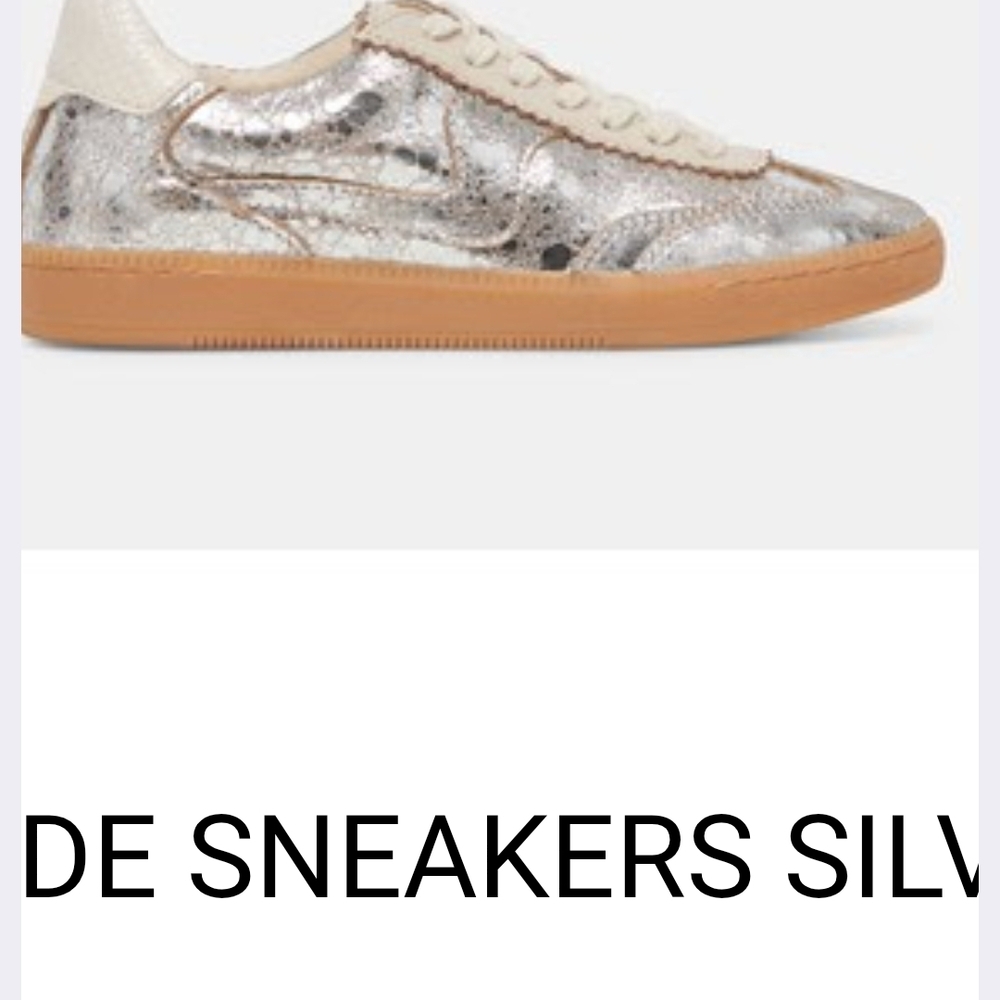 Dolce Vita Silver and Tan Women's Sneakers